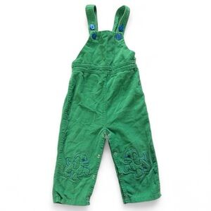 Sears Green Kids Overalls with Blue Buttons